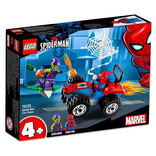 LEGO Super Heroes: Urmărirea cu maşina a lui Spider-Man 76133