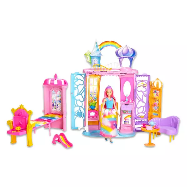 Barbie Dreamtopia: Set de joacă Păpuşă Barbie şi castel 