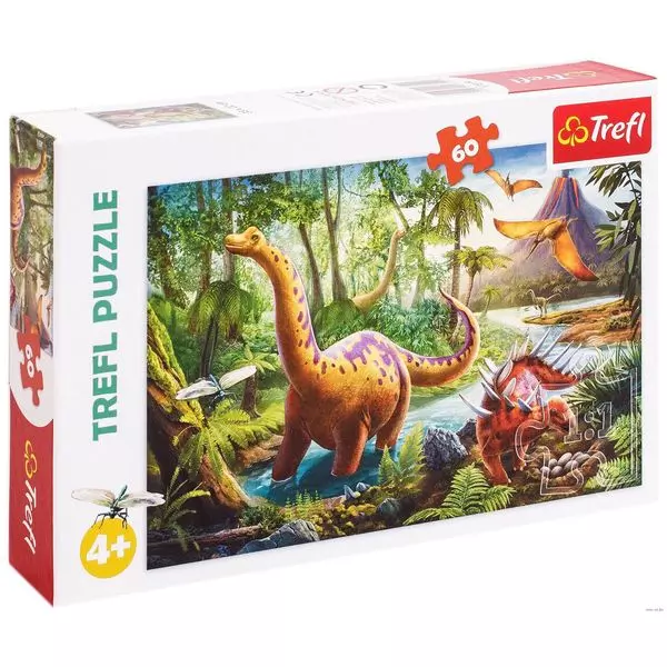 Trefl: Dinozaurii puzzle cu 60 piese
