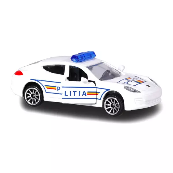 Majorette: Porsche Panamera maşină de poliţie cu inscripţie în lb. română
