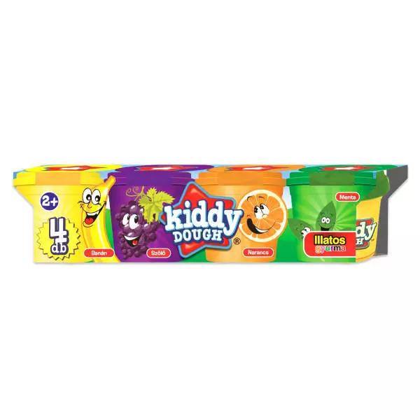 Creative Kids: Kiddy Dough 4 darabos illatos gyurma - CSOMAGOLÁSSÉRÜLT