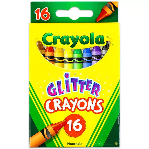 Crayola: Csillámos viaszkréta - 16 darabos - CSOMAGOLÁSSÉRÜLT