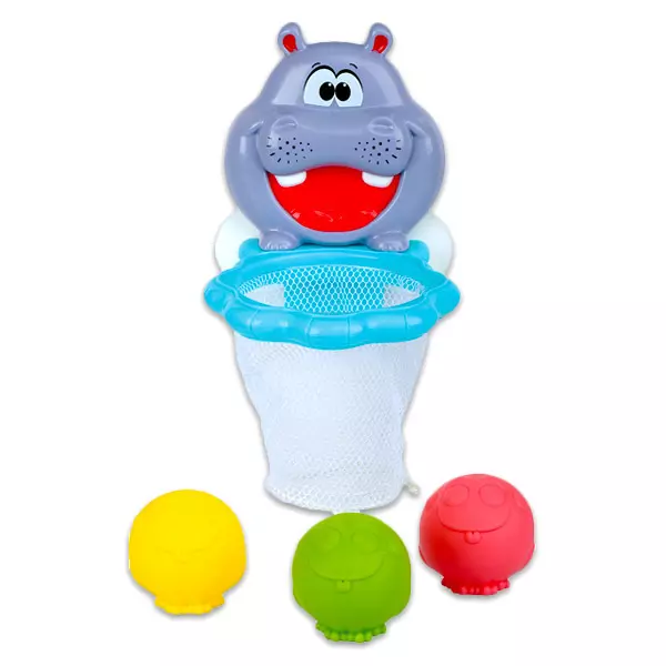 Playgo: Hipopotam cu coş - jucărie de baie