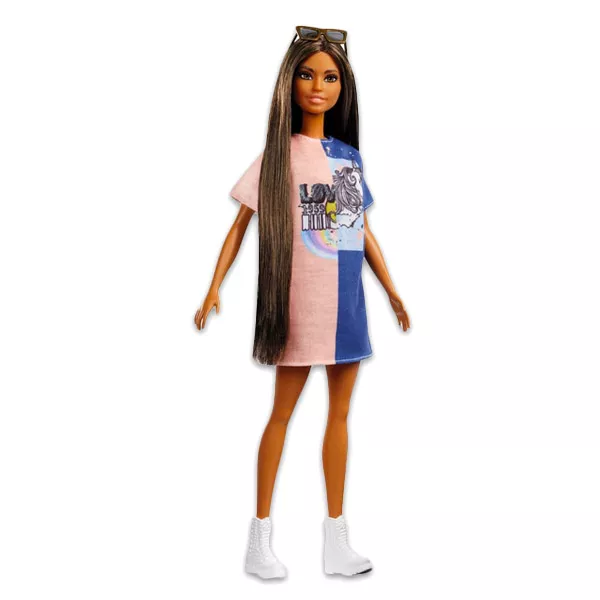 Barbie Fashionistas: Hosszú hajú kreol bőrű Barbie