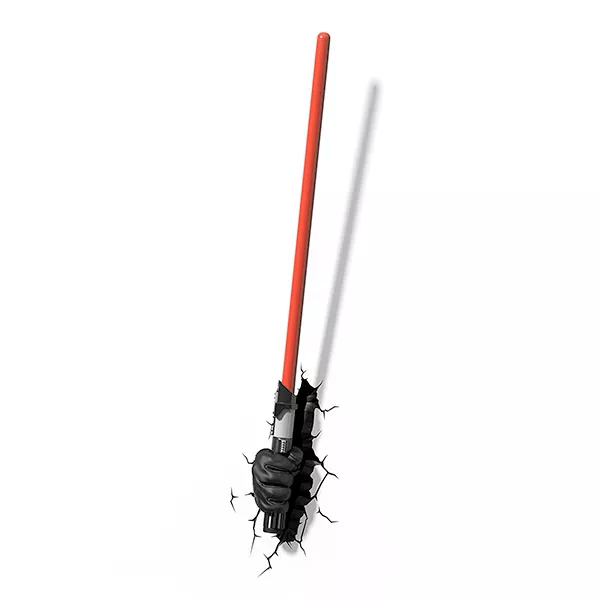 Star Wars: Darth Vader fénykardja 3D fali lámpa - CSOMAGOLÁSSÉRÜLT
