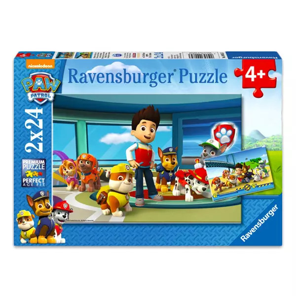 Ravensburger: Paw Patrol puzzle 2 x 24 piese