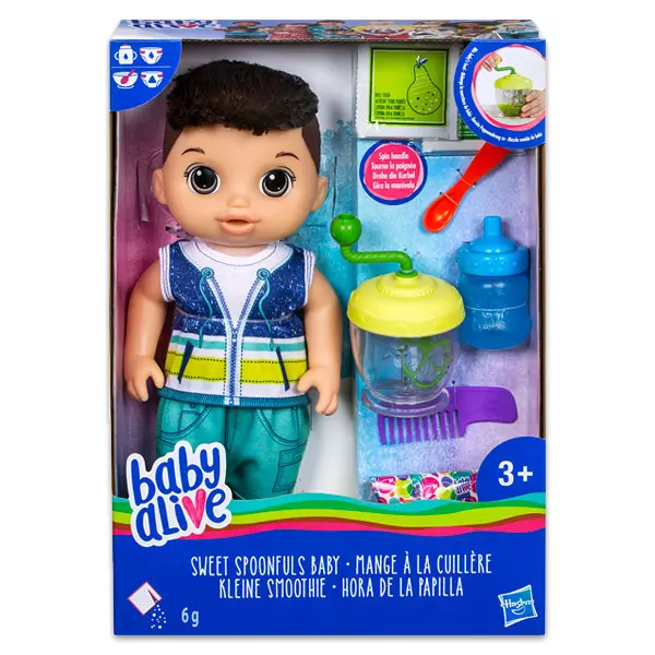 Baby Alive: sötét hajú kisfiú mixerrel