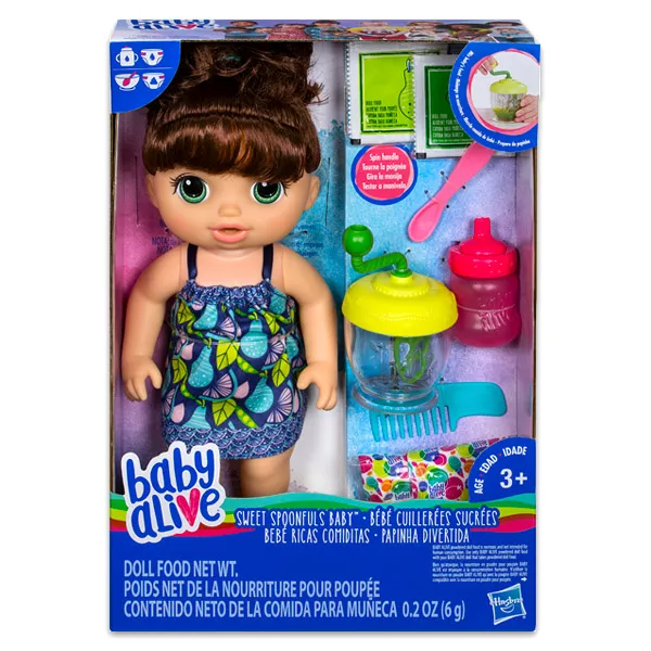Baby Alive: sötét hajú kislány mixerrel