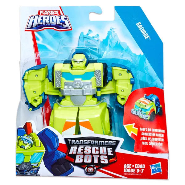 Playskool Heroes: Transformers Salvage figura - 12 cm, zöld