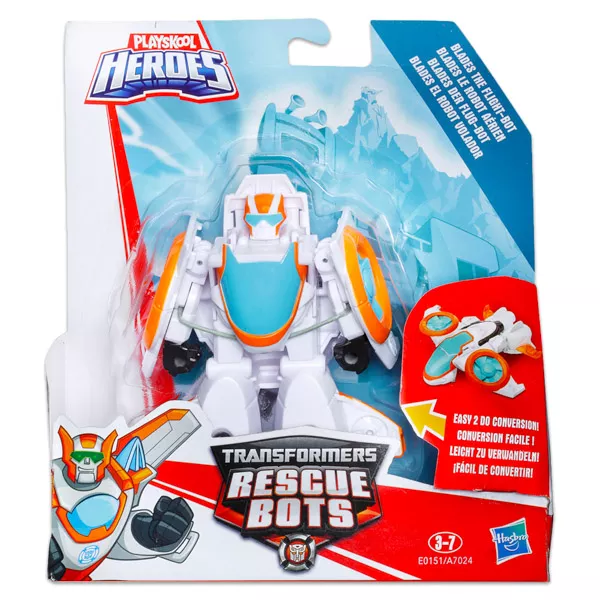 PlaySkool Heroes: Figurină Transformers Blades the Flight-Bot - 12 cm, alb