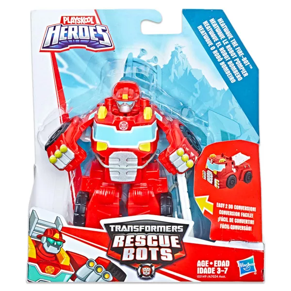 PlaySkool Heroes: Figurină Transformers Heatwave the Fire-Bot - 12 cm, roşu