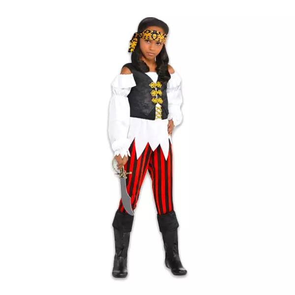 Costum Fată pirat cu bentiţă - 110 cm