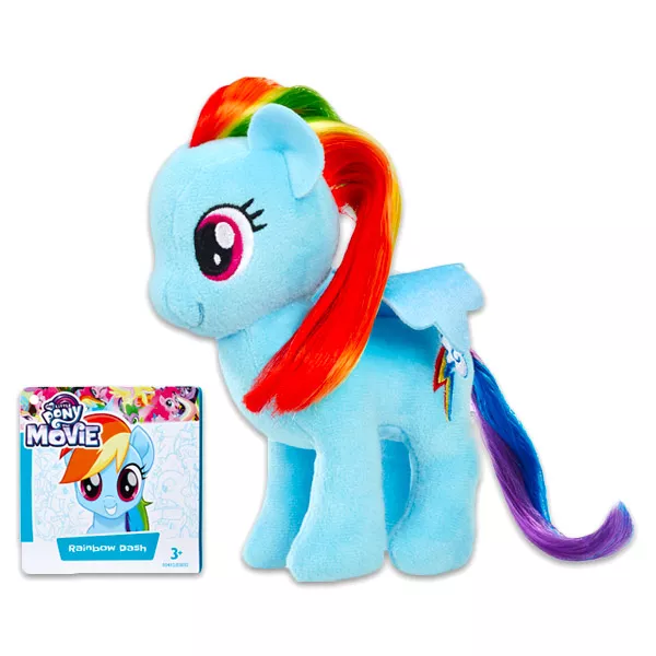 My Little Pony: Figurină de pluş Rainbow Dash cu coamă - 16 cm