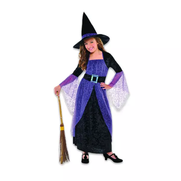 Costum Vrăjitoare cu pălărie - 104 cm