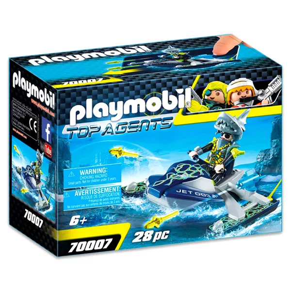 Playmobil: jet-schiul cu lansator de rachete a echipei S.H.A.R.K. - 70007