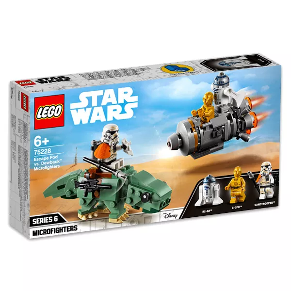 LEGO Star Wars: Capsulă de salvare contra Dewback Microfighter 75228