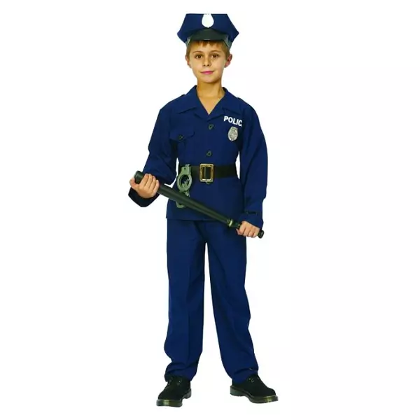 Costum Poliţist cu şapcă - mărime 120-130 cm