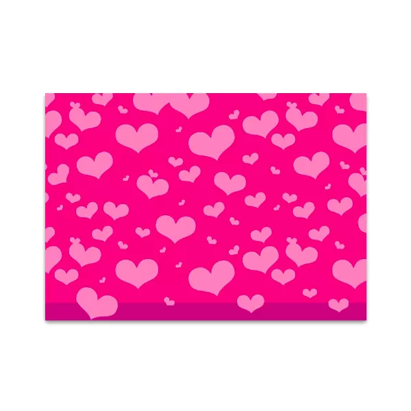 Szívecske mintás csomagolópapír - rózsaszín, 200 x 70 cm