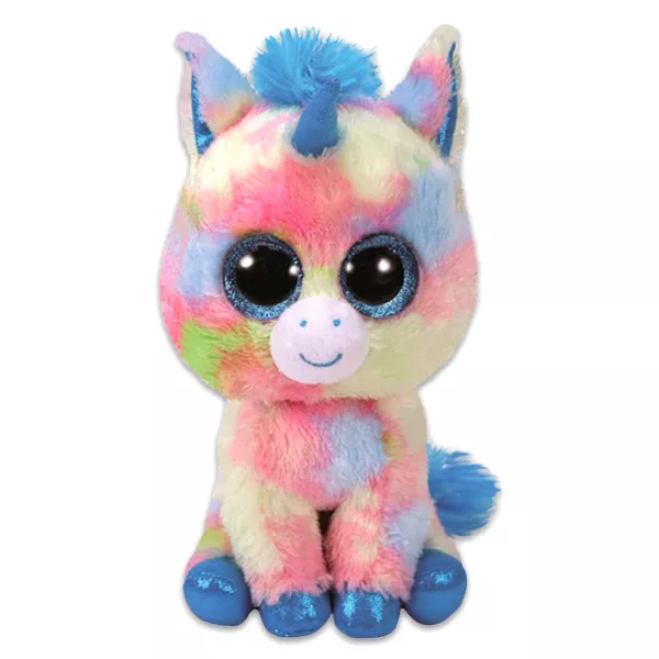 TY Beanie Babies: Blitz figurină unicorn de pluş - 15 cm, albastru