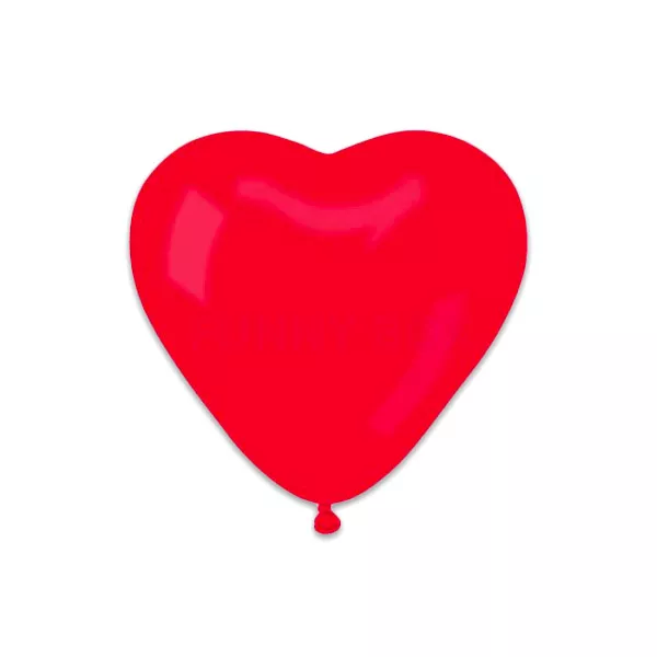 Set cu 10 baloane în formă de inimioară - 40 cm, roşu
