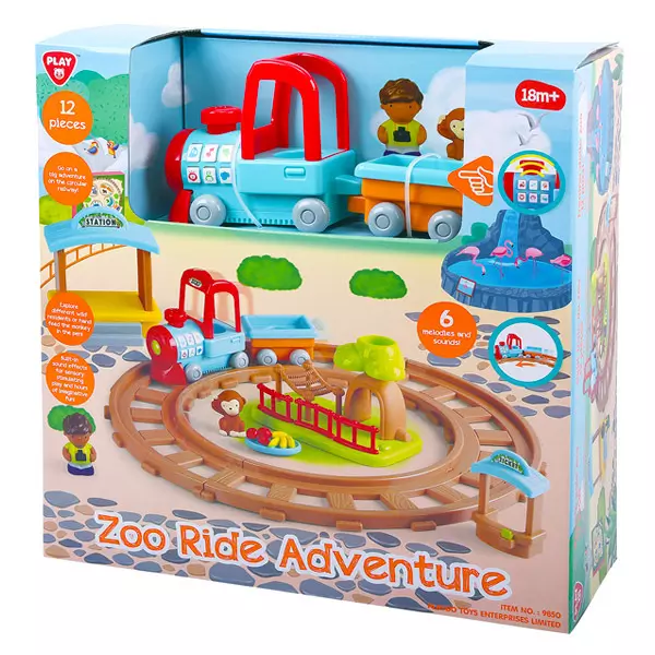 Trenuleţul din grădina zoologică - set de joacă cu figurine