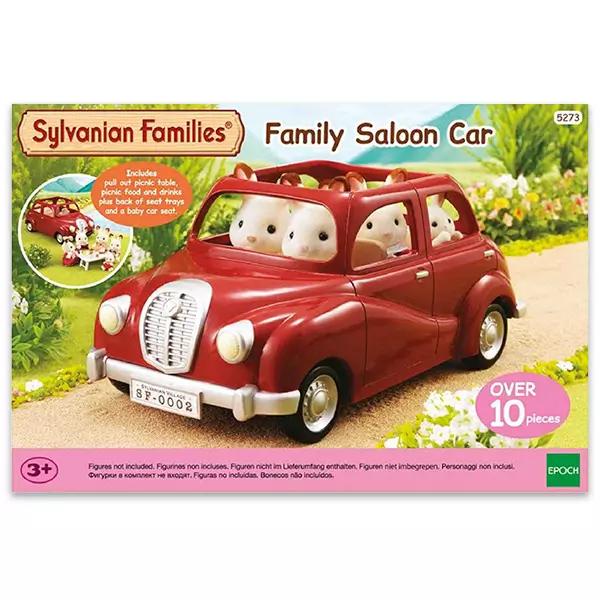 Sylvanian Families: Maşină de familie roșie cu masă de picnic