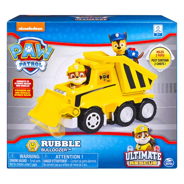 Paw Patrol: Ultimate Rescue – Buldozerul lui Rubble cu figurină