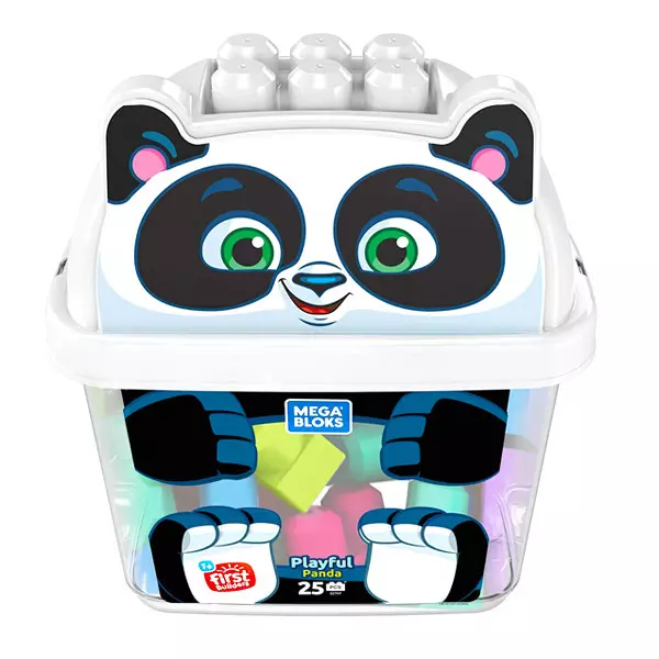 Mega Bloks: Set cuburi de construcţii Panda jucăuşă
