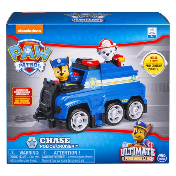 Paw Patrol: Ultimate Rescue - Vehiculul transformabil a lui Chase cu figurină