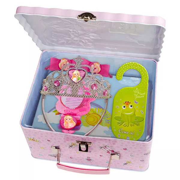 Sweet Princess: Set accesorii pentru prinţese în cutie metalică