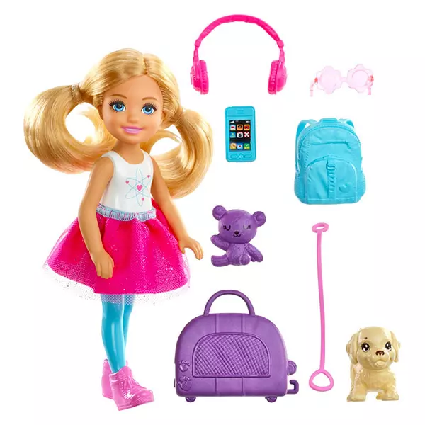 Barbie Dreamhouse: Păpuşa Chelsea cu accesorii pentru călătorii