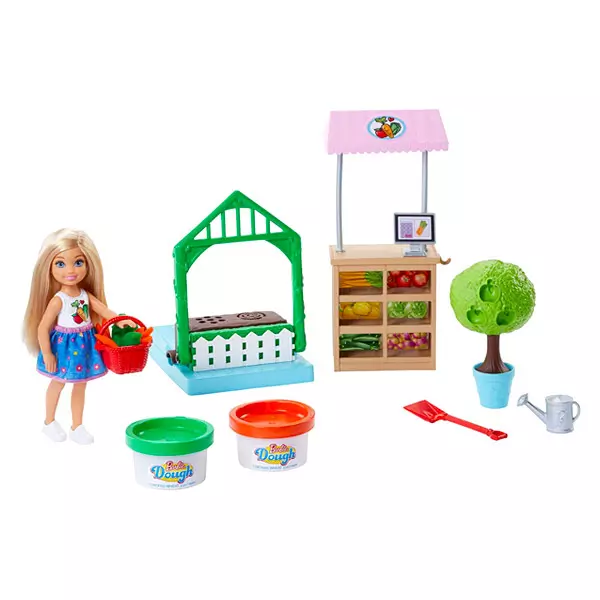 Barbie: Set de joacă cu plastilină - Chelsea în grădină