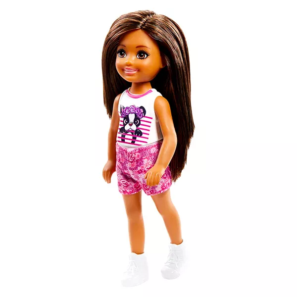 Barbie Chelsea Club: Păpuşă Chelsea brunet, în tricou cu model căţeluş