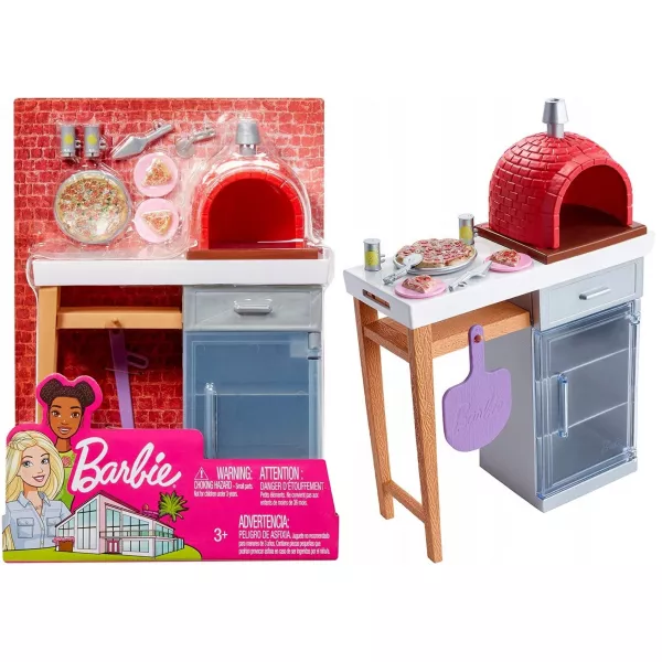 Barbie kiegészítők: pizzasütés