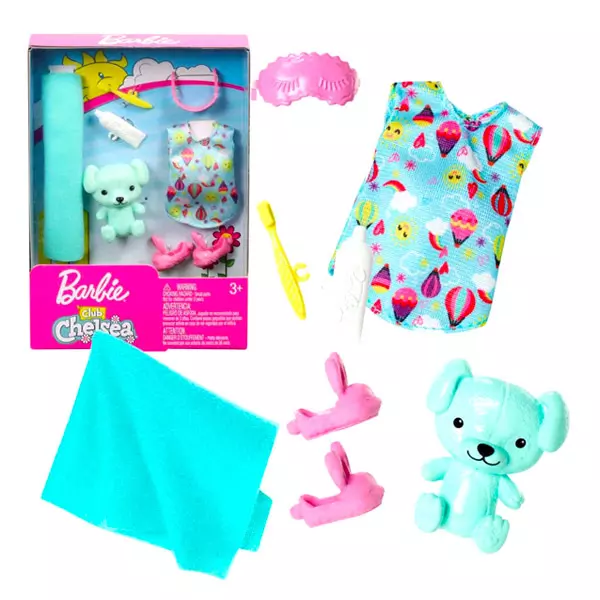 Barbie Chelsea Club: Set accesorii pentru petrecere în pijama