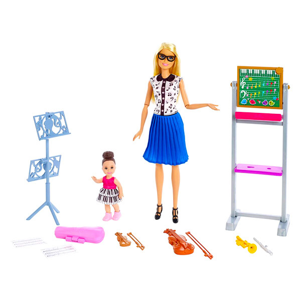 Superficial Tether soil Barbie Careers: Set de joacă - Barbie profesor de muzică - Tulli.ro