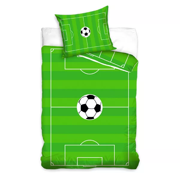 Teren de fotbal: lenjerie de pat cu 2 piese - verde