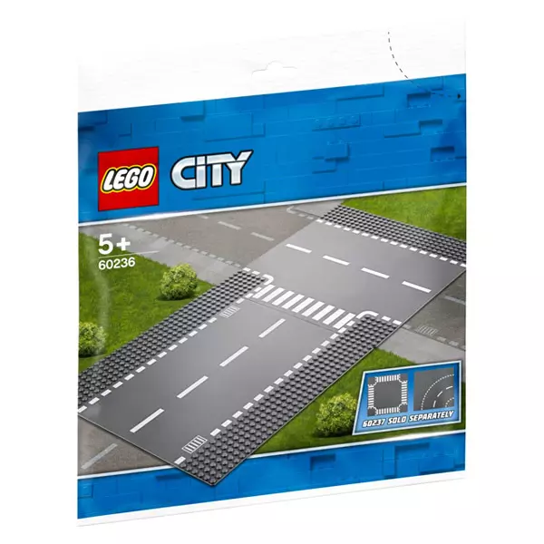 Lego City Intersecție dreaptă și în T - 60236