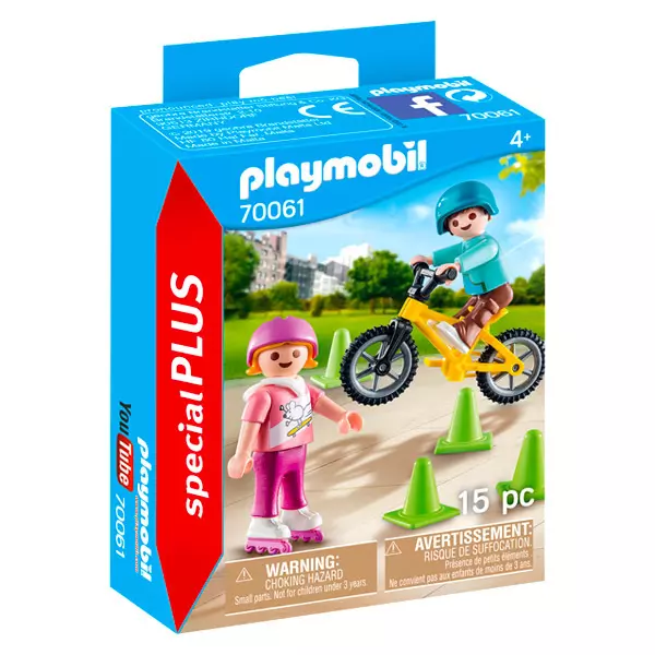 Playmobil: Gyerekek biciklivel és görkorcsolyával 70061