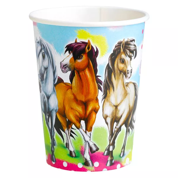 Model Charming Horses: 8 buc. pahare carton - 250 ml