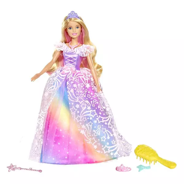 Barbie Dreamtopia: Păpuşă prinţesă curcubeu