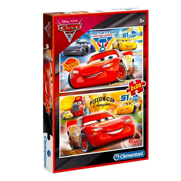 Clementoni: Cars 3 puzzle cu 2x20 piese