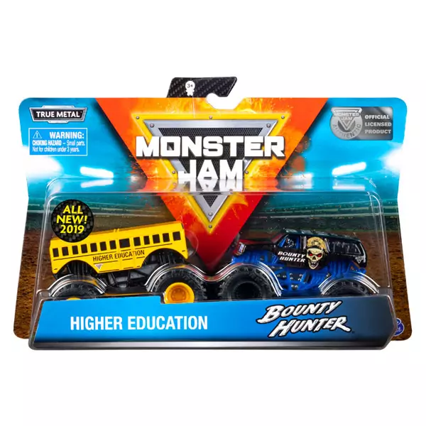 Monster Jam: Higher Education şi Bounty Hunter - set cu 2 maşinuţe
