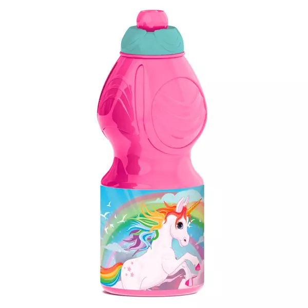Model Unicorn: sticlă de apă - roz, 400 ml