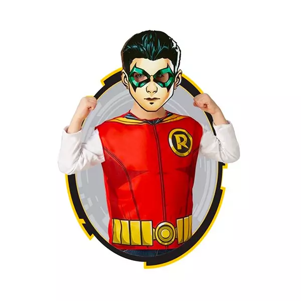 Rubies: Justice League - Costum Robin premium cu mască de hârtie, 95-125 cm