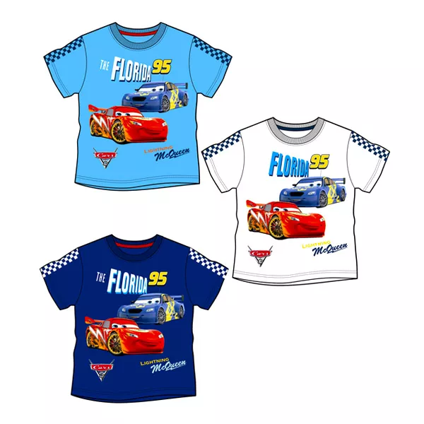 Cars: tricou cu mânecă scurtă - mărime 104, diferite culori