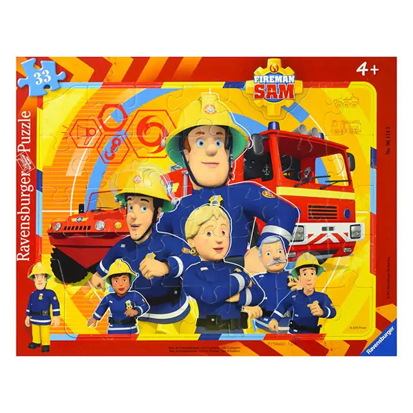 Ravensburger: Pompierul Sam puzzle cu cadru cu 33 piese