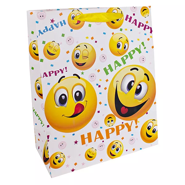 Happy smile ajándékzacskó - 18 x 23 cm 