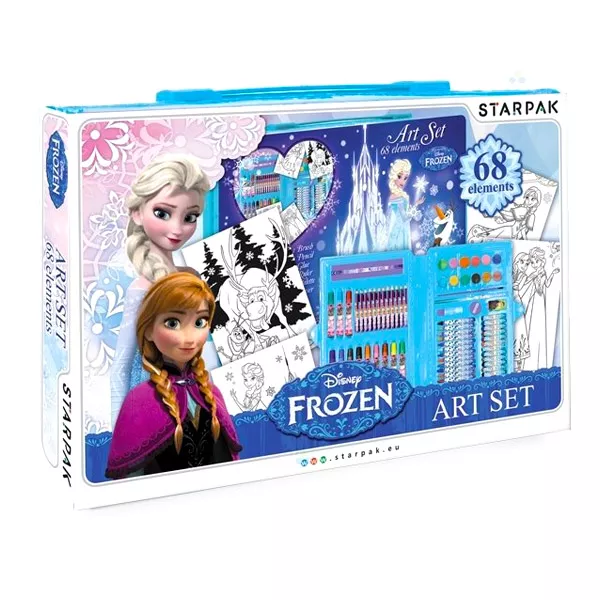 Prinţesele Disney: Frozen set creativ cu 68 de piese în valiză 