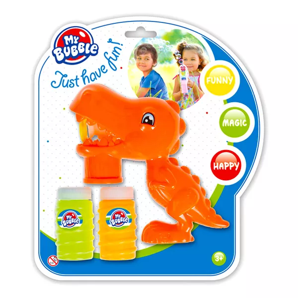 Pištola za milne mehurčke z dinozavrovim motivom